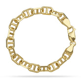 Solid Gold Mariner Link Bracelet with Lobster Clasp from Nautical Treasure Jewelry In The Florida Keys